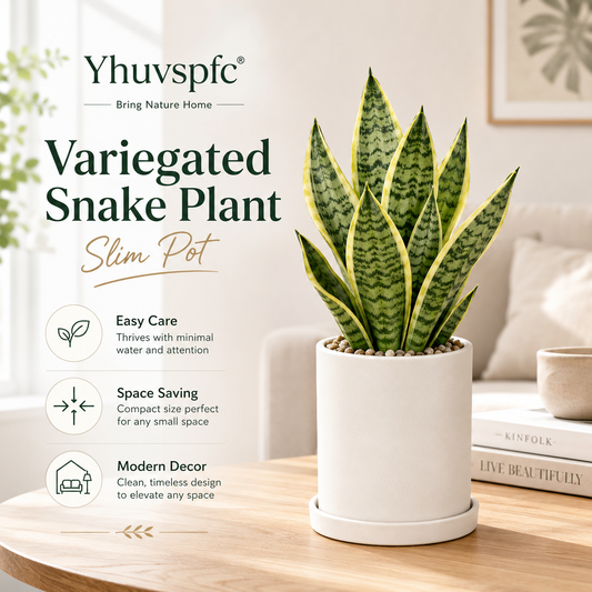 Yhuvspfc® Variegated Snake Plant Slim Pot